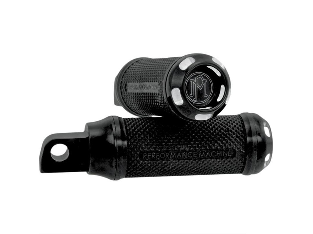 Apex Footpegs – Black Contrast Cut. Fits H-D with Straight Male Mount Footpegs.