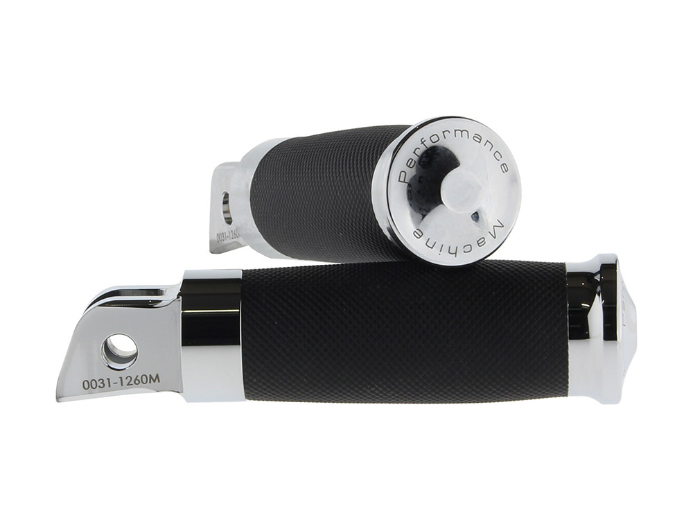 Contour Rubber Wrapped Footpegs - Chrome. Fits Softail 2018up Front Rider