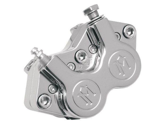 Right Hand Front 4 Piston Caliper – Chrome. Fits FXSTS Springer Softail.