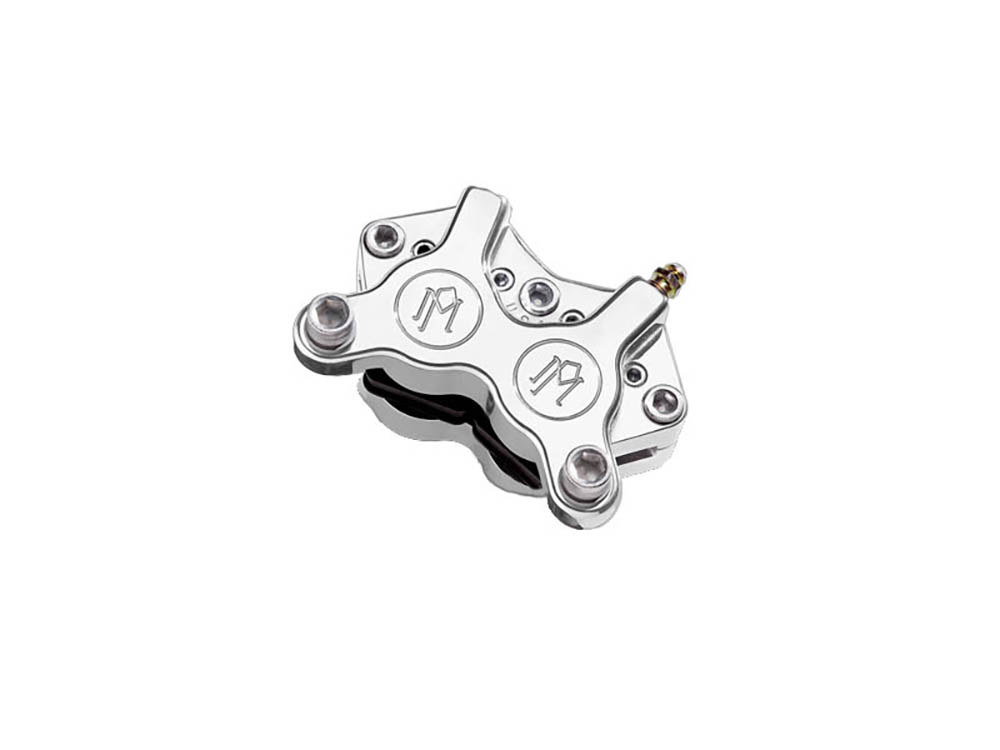 Universal 4 Piston Caliper - Chrome. Fits H-D with 11.5in. Disc Rotor.