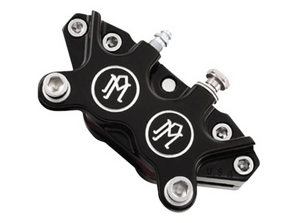 Universal 4 Piston Caliper - Black Contrast Cut.