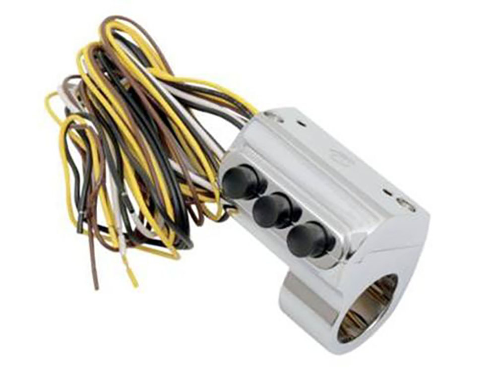 Left Hand 3 Button Switch Assembly - Chrome.