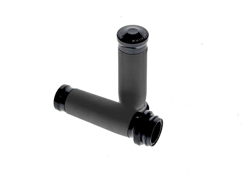 P00632020B Contour Handgrips - Black. Fits H-D 2008up with Throttle-by-Wire.
