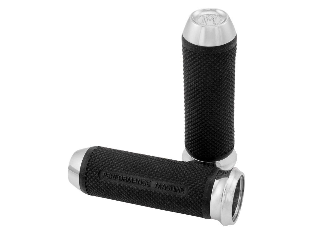 Elite Handgrips – Chrome. Fits H-D with Throttle Cable.