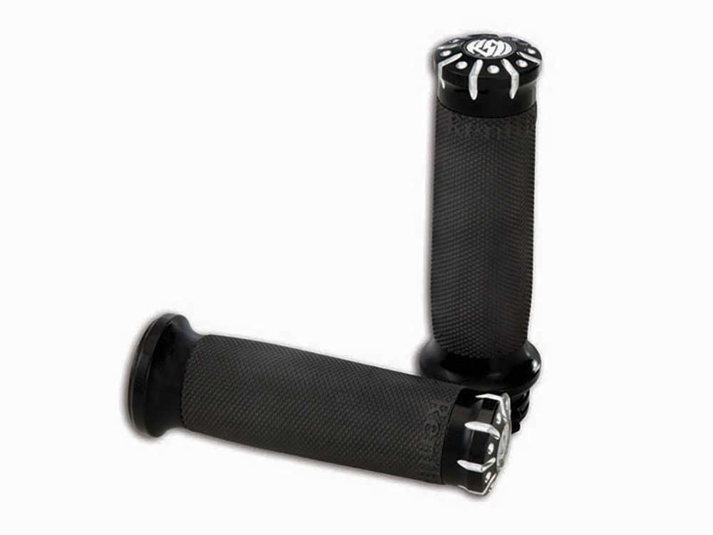 Chrono Handgrips – Black Contrast Cut. Fits H-D with Throttle Cables.