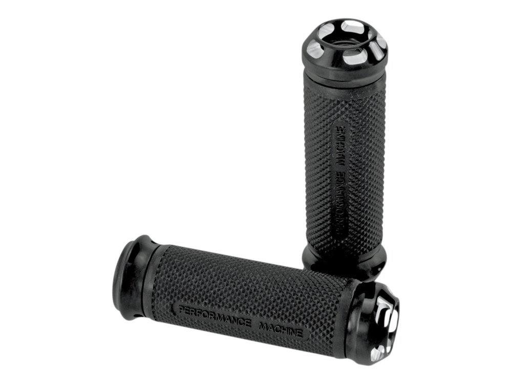 Apex Handgrips – Black Contrast Cut. Fits H-D with Throttle Cable.