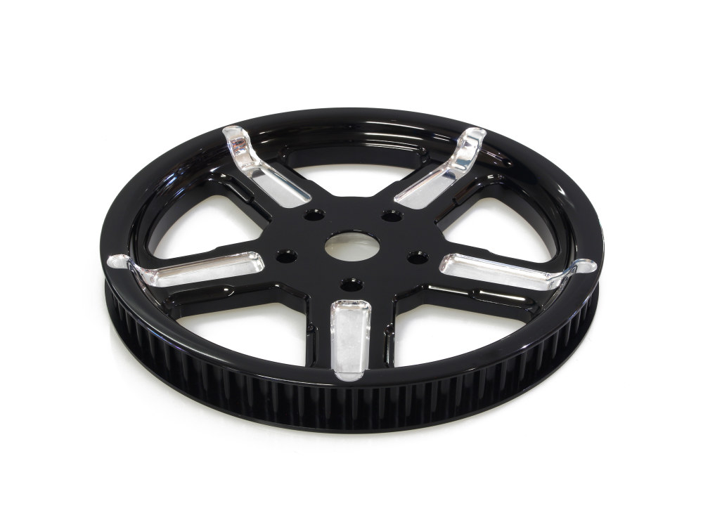 66 Tooth x 1in. wide Formula Pulley – Black Contrast Cut Platinum.
