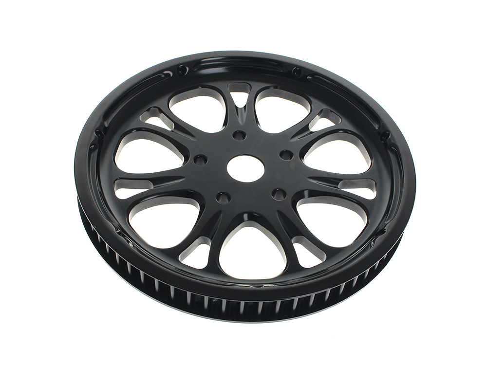 66 Tooth x 1in. Wide Heathen Pulley - Black Anodized.