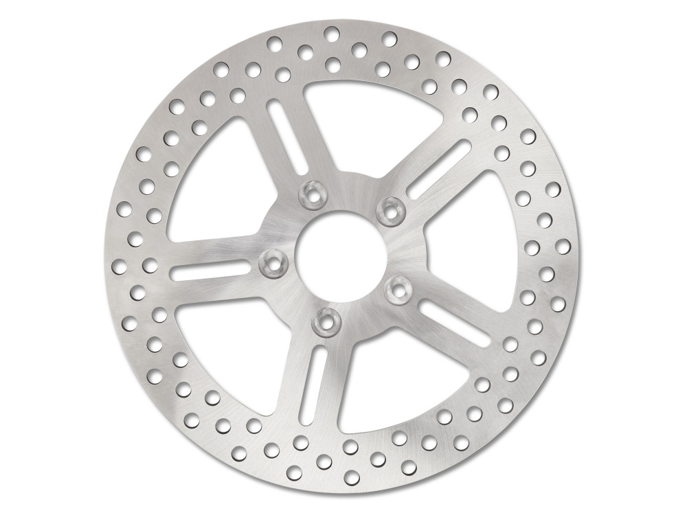 11.5in. Front Classic 5 Spoke Stainless Steel Disc Rotor. Fits Most Big Twin 2000-2014 & Sportster 2000-2013.