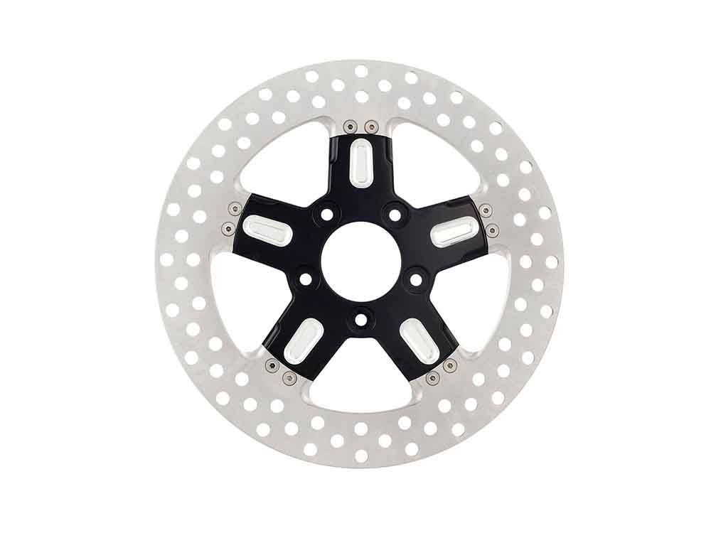 11.5in. Rear Formula Disc Rotor - Black Contrast Cut Platinum. Fits H-D 1981up with 11-1/2in. Disc Rotor.