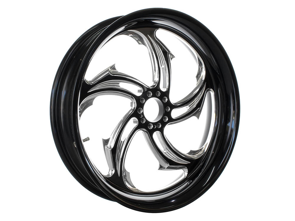 16in. x 3.50in. wide Rival Wheel - Black Contrast Cut Platinum.