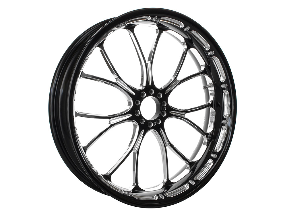 26in. x 3.50in. wide Heathen Wheel - Black Contrast Cut Platinum.