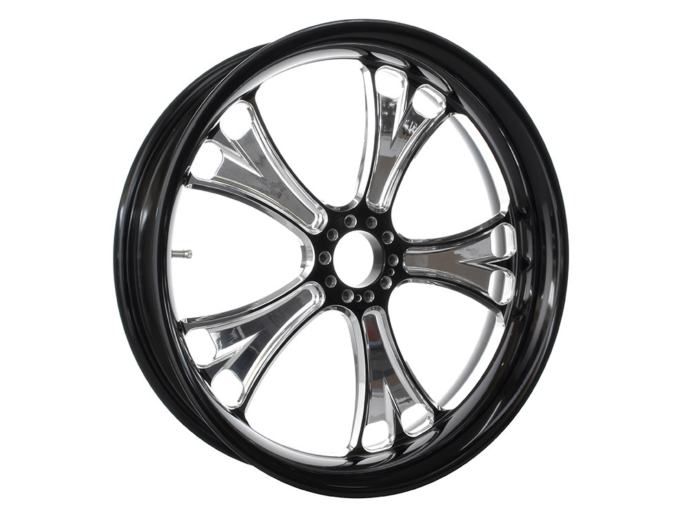 18in. x 4.25in. wide Gasser Wheel - Black Contrast Cut Platinum.