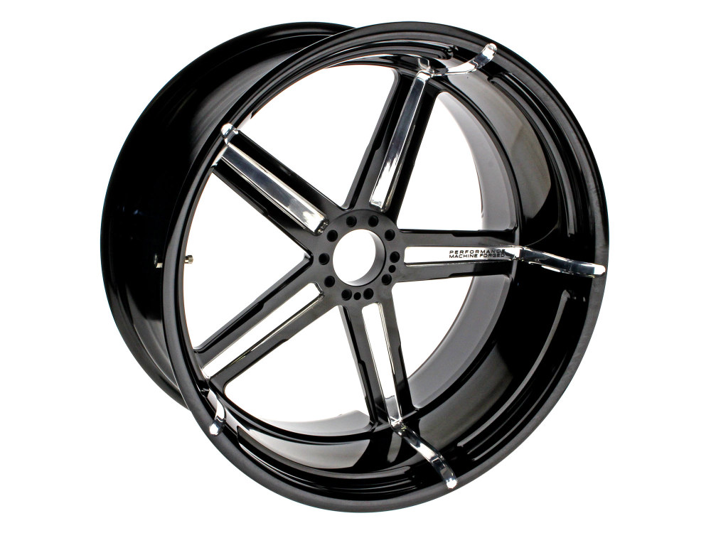 18in. x 8.50in. wide Formula Wheel – Black Contrast Cut Platinum.