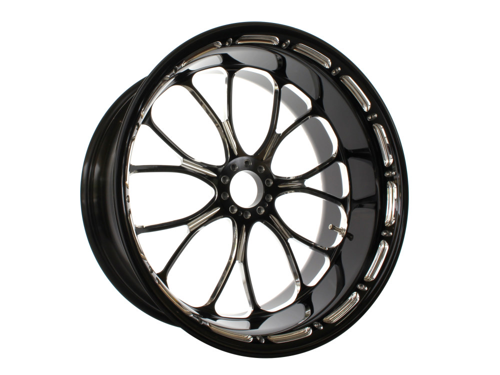 18in. x 8.50in. wide Heathen Wheel – Black Contrast Cut Platinum.