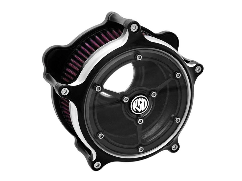 Clarity Air Cleaner Kit - Black Contrast Cut. Fits Touring 2017-2024 & Softail 2018-2024