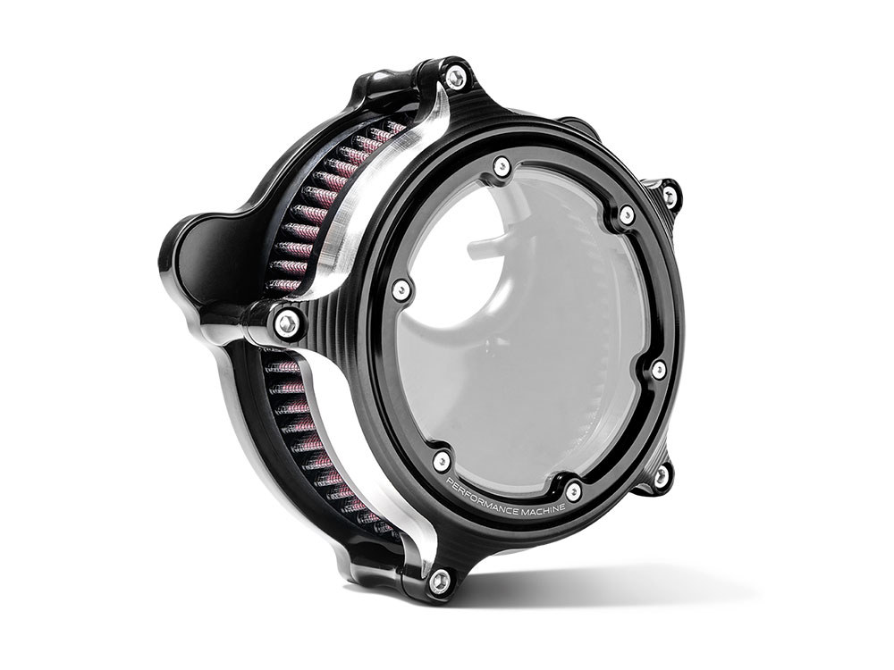 Vision Air Cleaner Kit - Black Contrast Cut. Fits CVO Touring 2023up, Street Glide & Road Glide 2024up, Touring 2025up & Softail 2025up