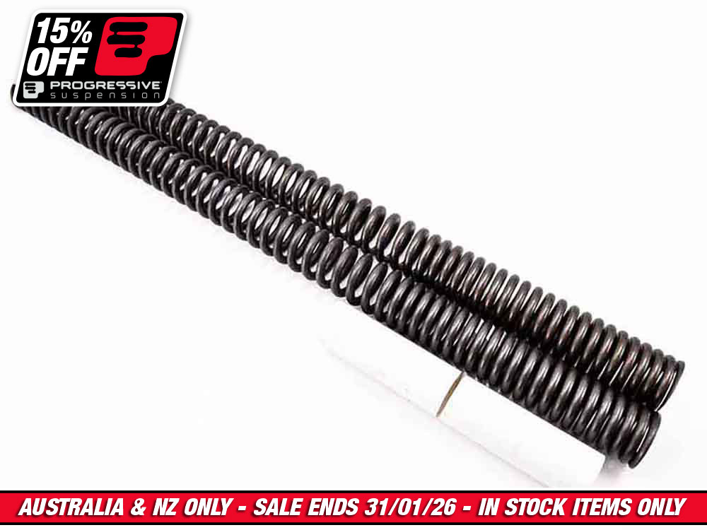Heavy Duty Fork Spring Kit. Fits Sportster 2004-2021 with 39mm Fork Tubes & Street 500 2015-2020 with 37mm Fork Tubes