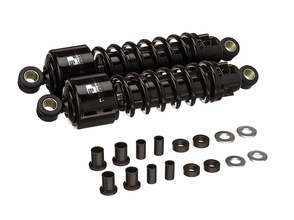 412 Series, 11.5in. Standard Spring Rate Rear Shock Absorbers - Black. Fits Touring 1980-2005, Sportster 1979-2003 & FXR 1982-1994.