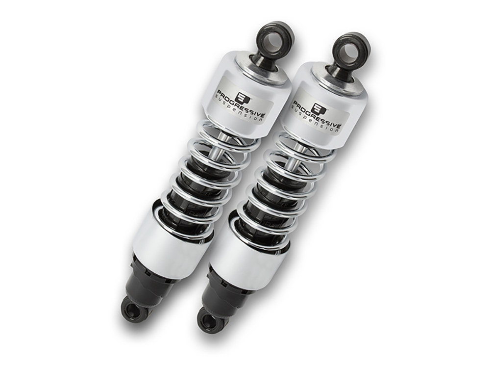 412 Series, 11in. Rear Shock Absorbers – Chrome. Fits 4Spd Big Twin 1973-1986