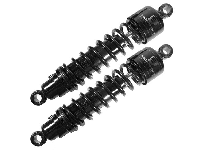 412 Series, 11in. Heavy Duty Spring Rate Rear Shock Absorbers – Black.  Fits Dyna 1991-2017 & FLD 2012up.