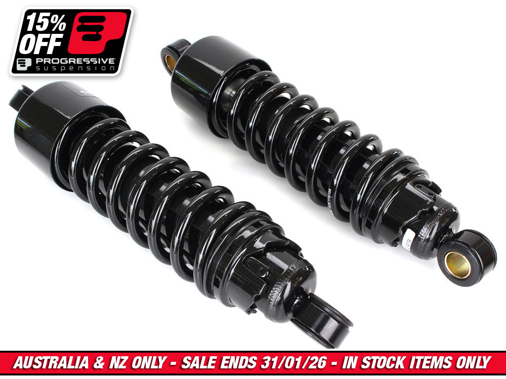 412 Series, 11.5in. Standard Spring Rate Rear Shock Absorbers - Black. Fits Touring 2006up.