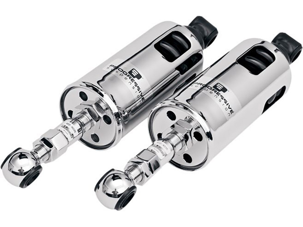 422 Series, Heavy Duty Spring Rate Rear Shock Absorbers - Chrome. Fits Softail 1989-1999.