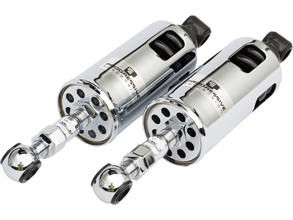 422 Series, Standard Spring Rate Rear Shock Absorbers - Chrome. Fits Softail 1989-1999.