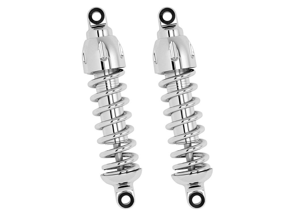 430 Series, 11in. Standard Spring Rate Rear Shock Absorbers – Chrome. Fits Dyna 1991-2017.