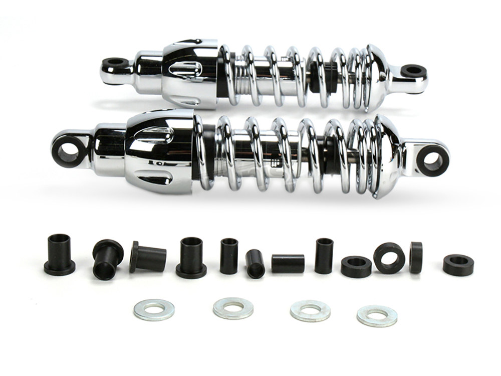 430 Series, 11in. Standard Spring Rate Rear Shock Absorbers – Chrome. Fits Sportster 2004-2021