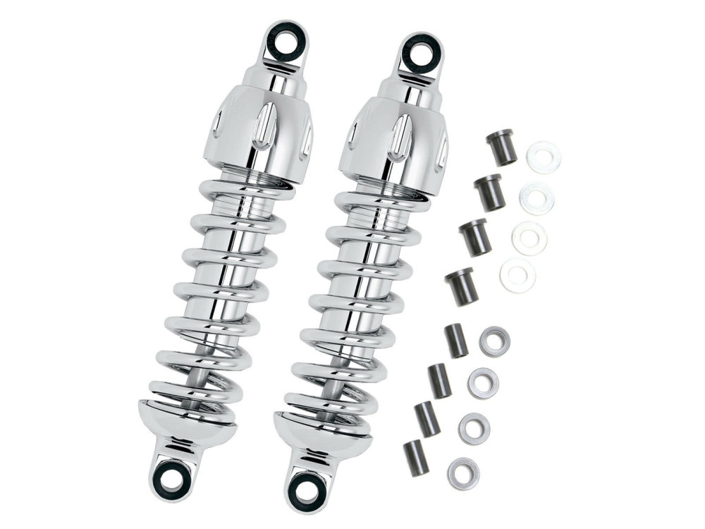 430 Series, 12in. Standard Spring Rate Rear Shock Absorbers – Chrome. Fits Street 2015-2020