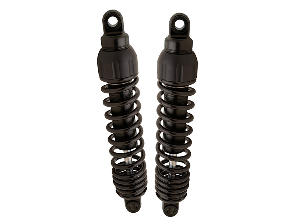 444 Series, 13in. Standard Spring Rate Rear Shock Absorbers - Black. Fits Touring 1980up, Sportster 1979-2003 & FXR 1982-1994.