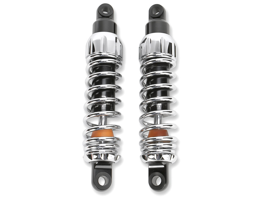 444 Series, 11.5in. Standard Spring Rate Rear Shock Absorbers – Chrome. Fits Scout 2015up.