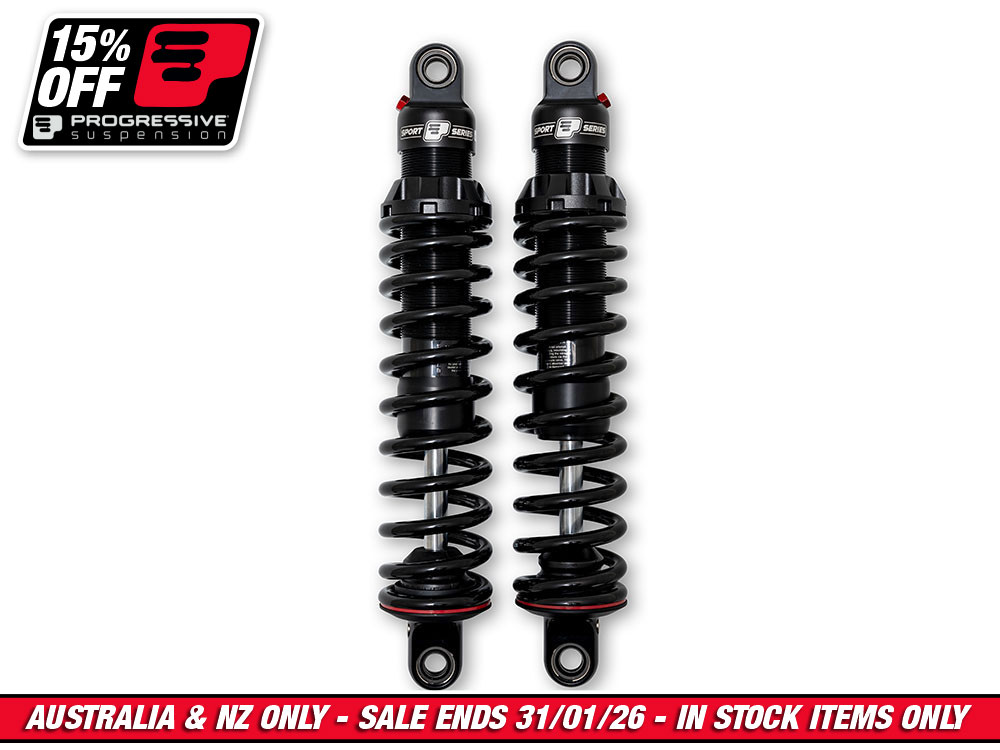 494 Series, 12.5in. Rear Shock Absorbers - Black. Fits Dyna 2006-2017