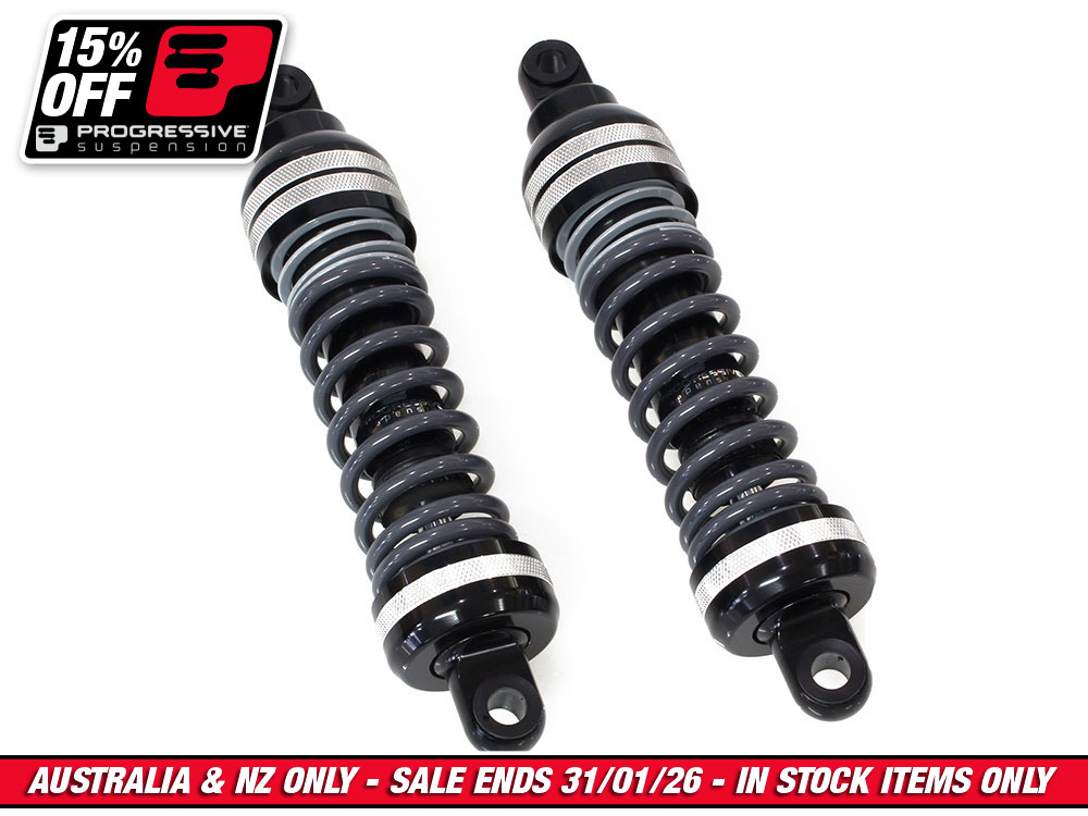 944 Ultra Low Series, 12.5in. Standard Spring Rate Rear Shock Absorbers - Black. Fits Touring 1980up.