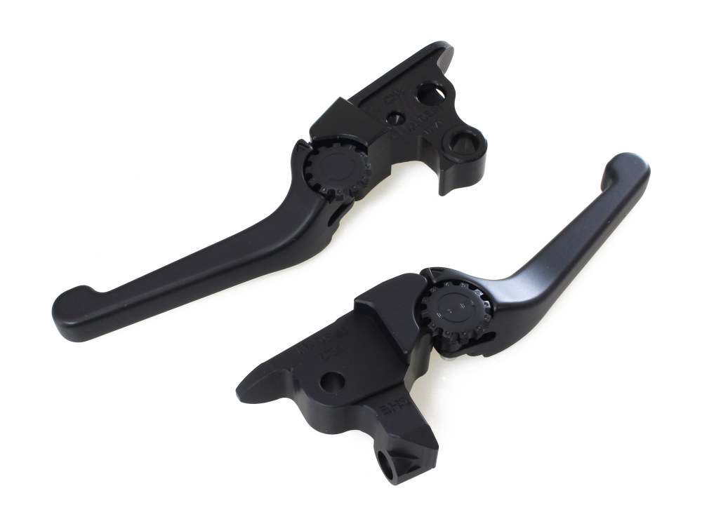 Adjustable Anthem Levers - Black. Fits Touring 2008-2013 & Road King 2014-2016.