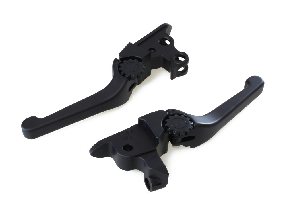 Adjustable Anthem Levers - Black. Fits Touring Most 2021-2024 with Cable Clutch