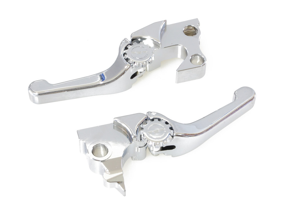 Adjustable Shorty Anthem Levers - Chrome. Fits Sportster 2014-2021.
