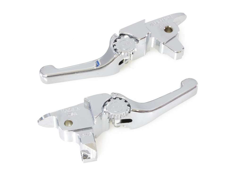 Adjustable Shorty Anthem Levers - Chrome. Fits Touring 2017-2020 With Hydraulic Clutch