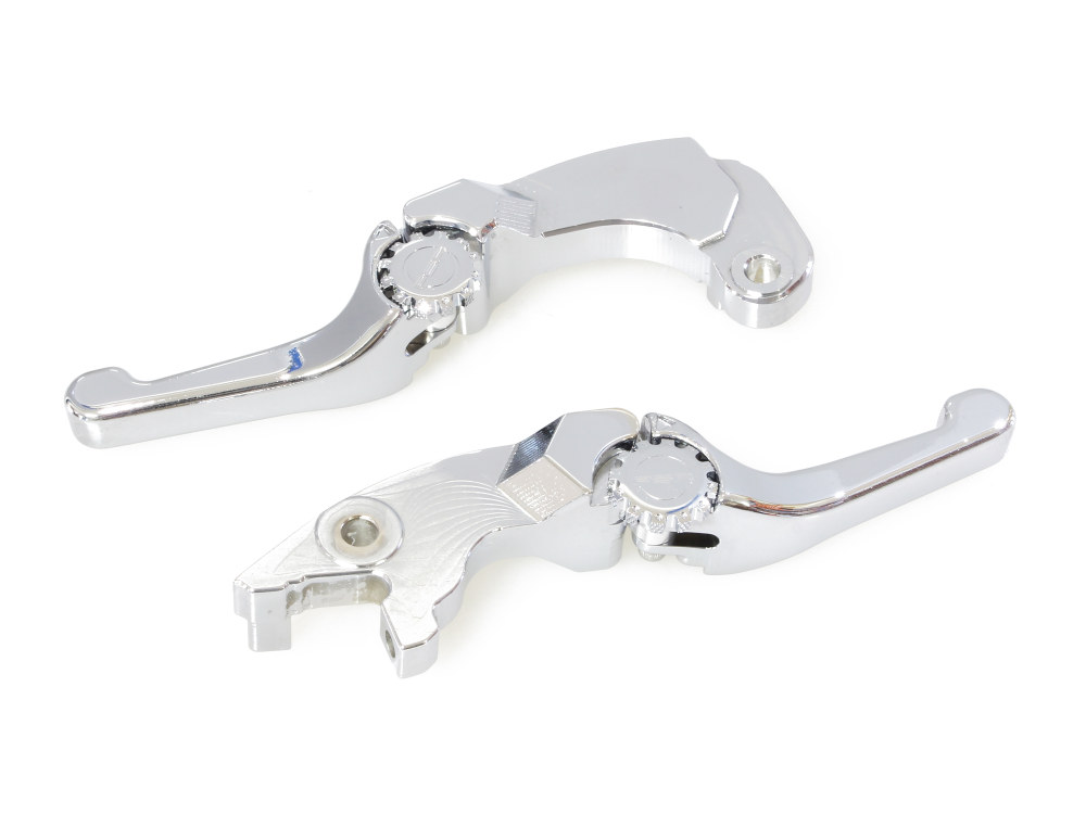 Adjustable Shorty Anthem Levers – Chrome. Fits Indian Scout 2017up.