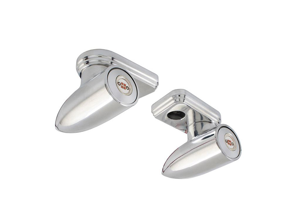 Bullet Pro Series Under Perch Turn Signals - Chrome. Fits most 1996-2024 Hand Controls.