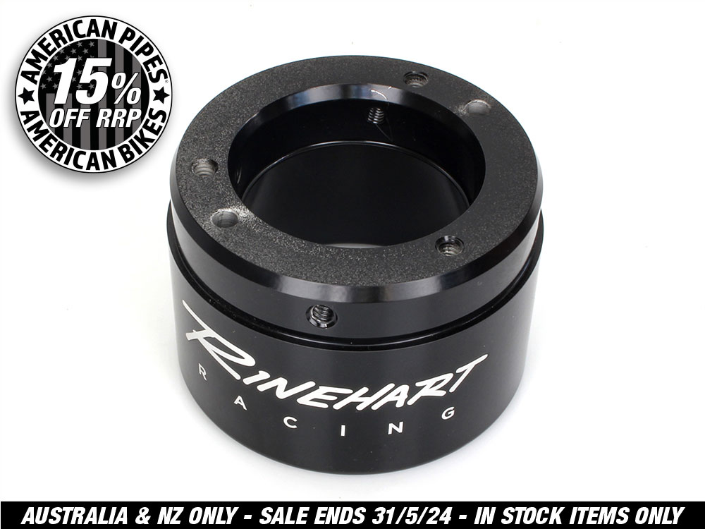 Traditional Rinehart End Cap – Black. Fits 4in. Mufflers & Twin Cam 2-into-1 Systems