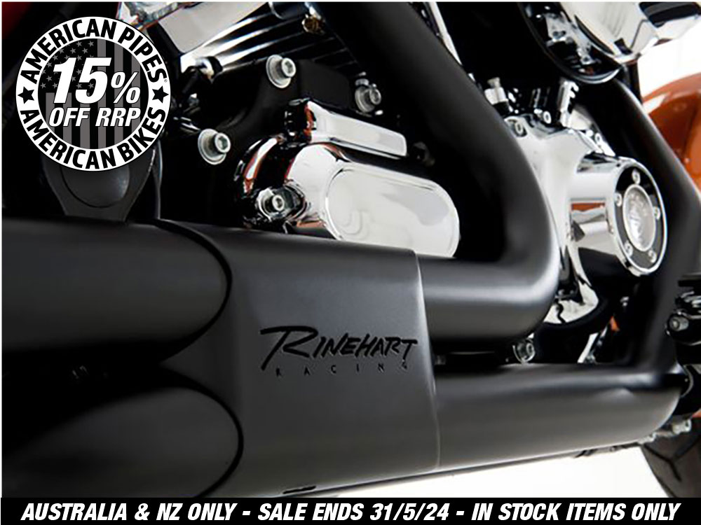 Right Side Tuck & Under Headers - Black. Fits Touring 2009-2016.