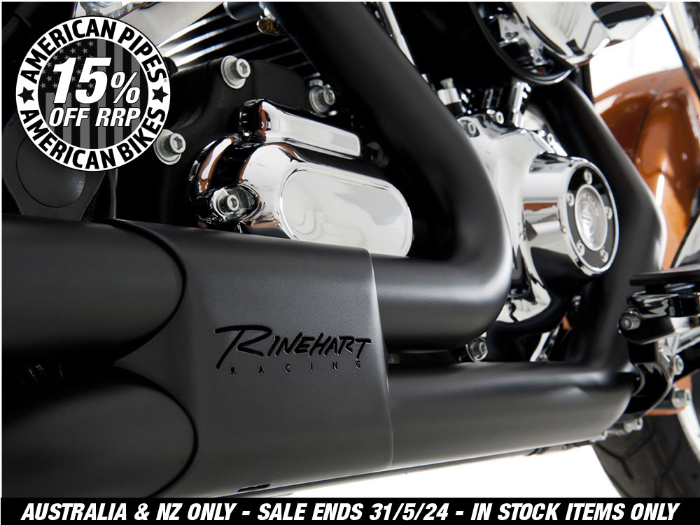 Right Side Tuck & Under Headers - Black. Fits Touring 2017up.