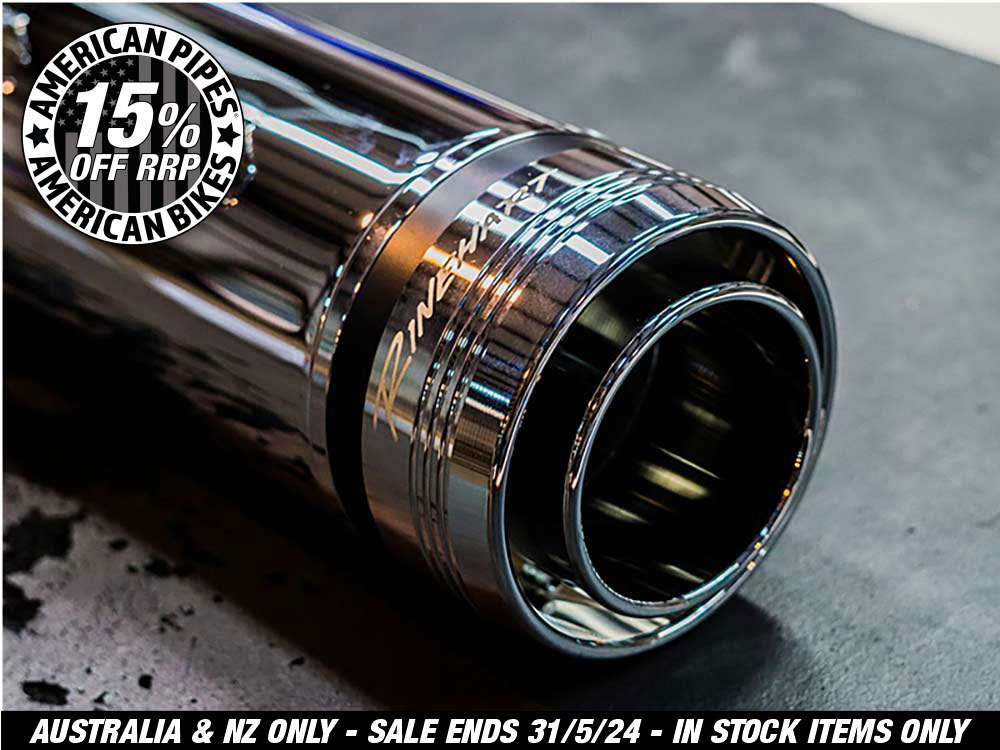 4-1/2in. MotoPro 45 Slip-On Mufflers - Chrome with Chrome End Caps. Fits Touring 2017up.</P><P>