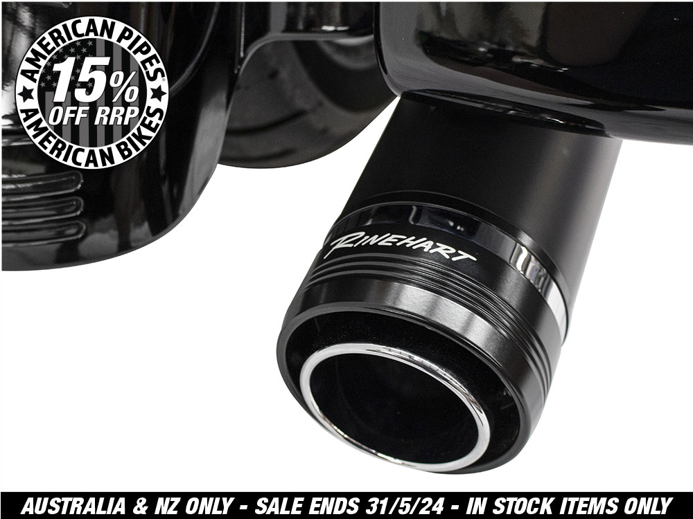 4-1/2in. MotoPro 45 Slip-On Mufflers - Black with Black End Caps. Fits Touring 2017up.</P><P>