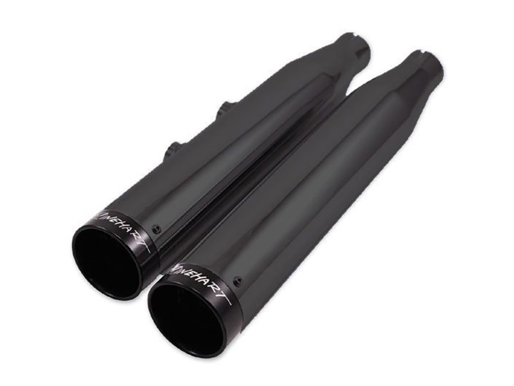 3in. Slip-On Mufflers - Black with Black End Caps. Fits Dyna 1995-2017
