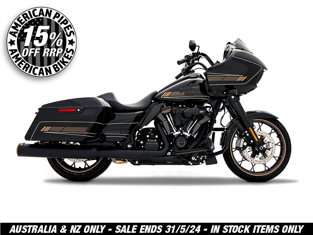 4-1/2in. HP45XL Slip-On Mufflers - Black with Bronze End Caps. Fits Touring 2017up.