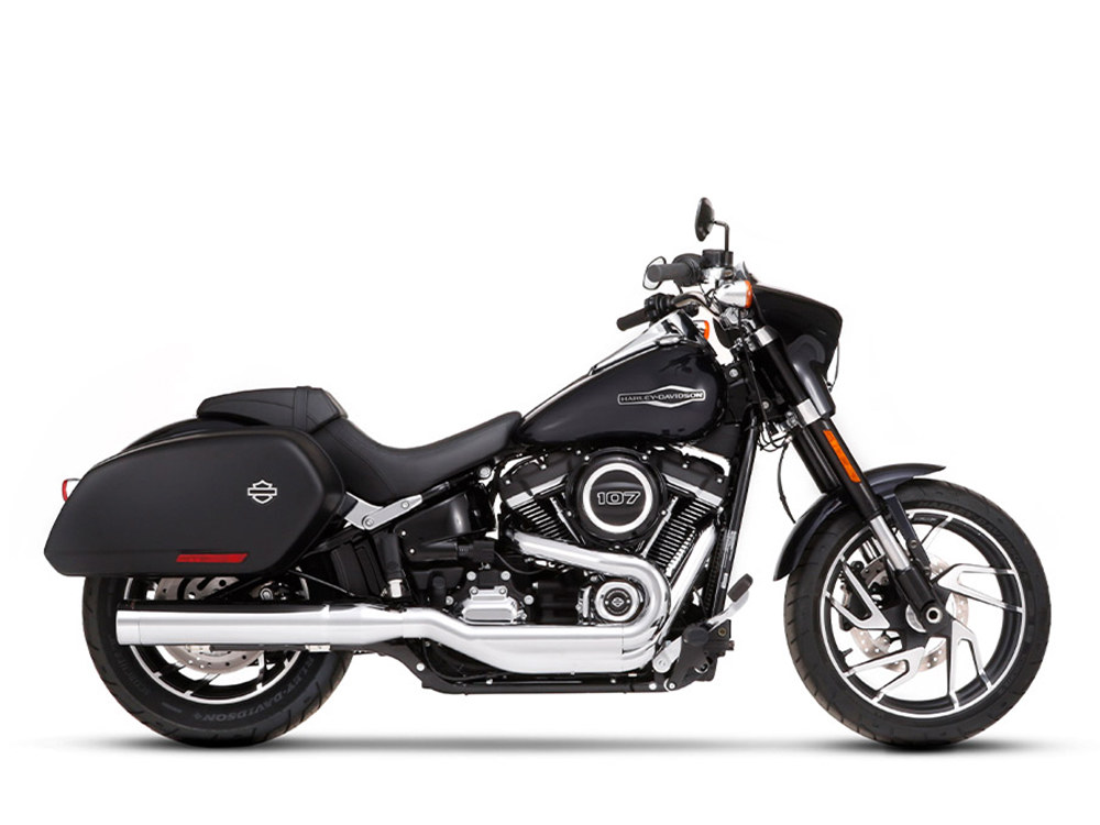 4in. Slip-On Muffler - Chrome with Chrome End Cap. Fits Sport Glide 2018-2024