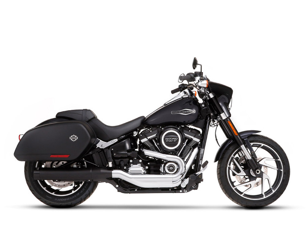 4in. Slip-On Muffler - Black with Black End Cap. Fits Sport Glide 2018-2024